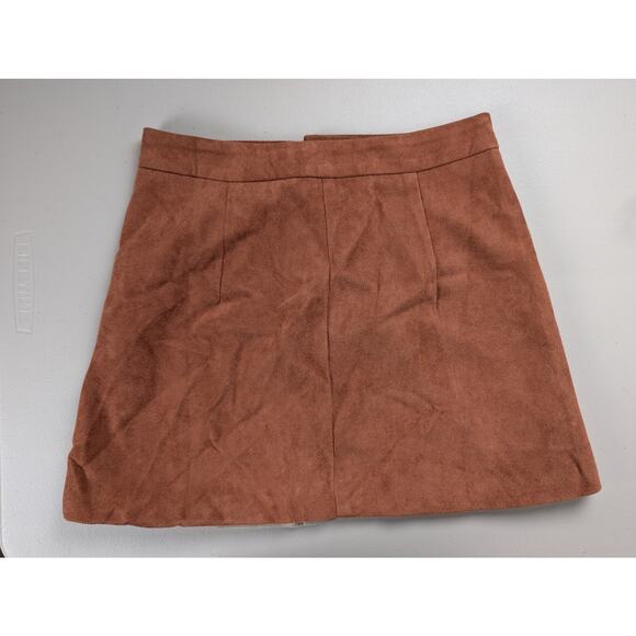 Raga Faux Suede Mini Skirt Womens Small Western Festival Party Classic Neutral - Picture 4 of 6